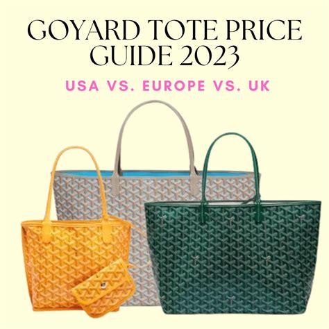 goyard large tote bag|goyard tote bag price 2023.